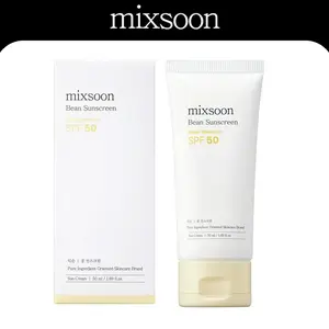 [mixsoon] Airy Bean Facial Sunscreen, 1.69 fl.oz - Gentle Daily SPF50 UV Protection, No White Cast, Lightweight Hydration for Makeup-Layering Comfort