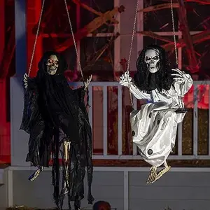2 Packs Light Up Halloween Hanging Ghosts