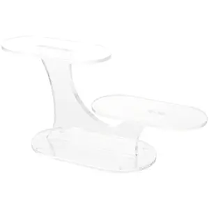 Plymor Clear Acrylic Oval 2-Item Display Riser