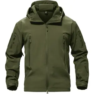 Men's Special Ops Military Tactical Soft Shell Winter Warm Fleece Lined Jacket Rain Hood Coat Hiking Snowboard