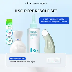 [ILSO Official] PORE RESCUE SET(4 products) | Sebum Melt & Blackhead Removal Care | Cooling Pore Routine | Korean Skincare