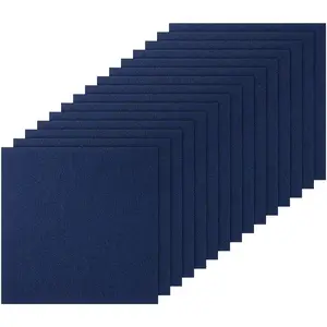 summervibes VEVOR Carpet Tiles Peel and Stick, 24x 24 Squares Self Adhesive Carpet Floor Tile, Soft Padded Carpet Tiles, Easy Install DIY for Bedroom Living Room Indoor Outdoor (15Tiles, Dark Blue), Peel Stick Tile, 15 Tiles