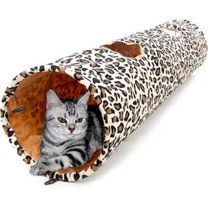 Cat Toys Collapsible Tunnel Dog Tube for Fat Cat,Rabbits,Dogs Length 51" Diameter 12"