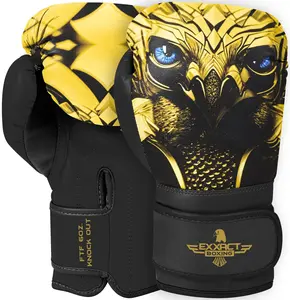 Kids Printed Knockout Boxing Gloves with Padded Protection (Eagle)