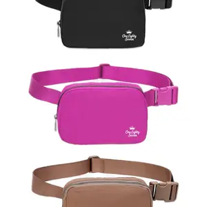 One Eighty-Seven Branded Small Bumbag Belt Bag in Black Pink Brown Versatile Shoulder or Hip Wear Compact Functional Everyday Use