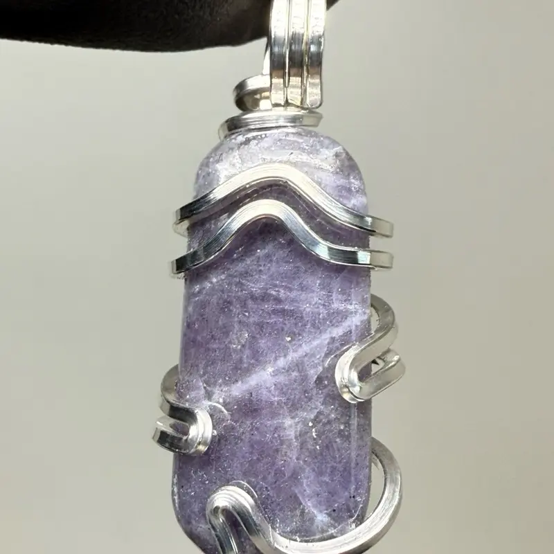 Small Natural Large Purple Opal Sterling Silver PENDANT Unique Artisan Crafted Design 925 Ag