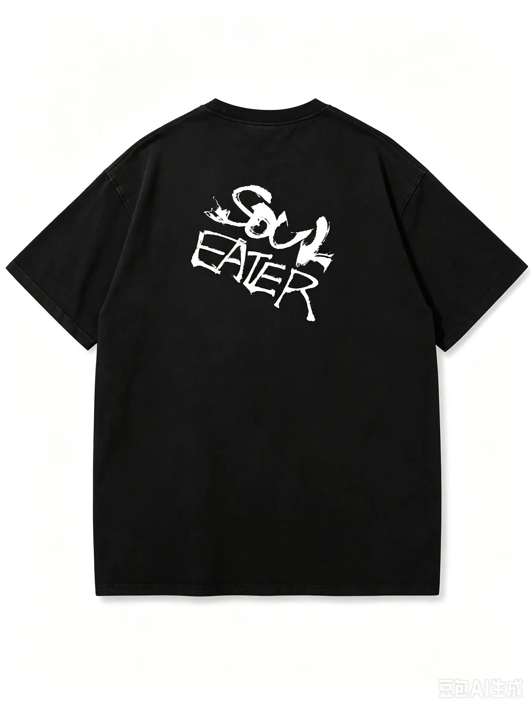 Men’s Soul Eater Graphic T-Shirt, Black Shortsleeve Casual Menswear Top with Relaxed Fit, Anime Streetwear Tee
