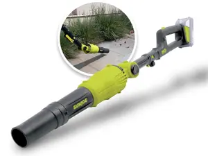 Sun Joe 24V-TBP-LTE | 2-in-1 Handheld + Pole Leaf Blower Kit | W/ 2.0-Ah Battery + Charger | Includes 3 Nozzle Connections