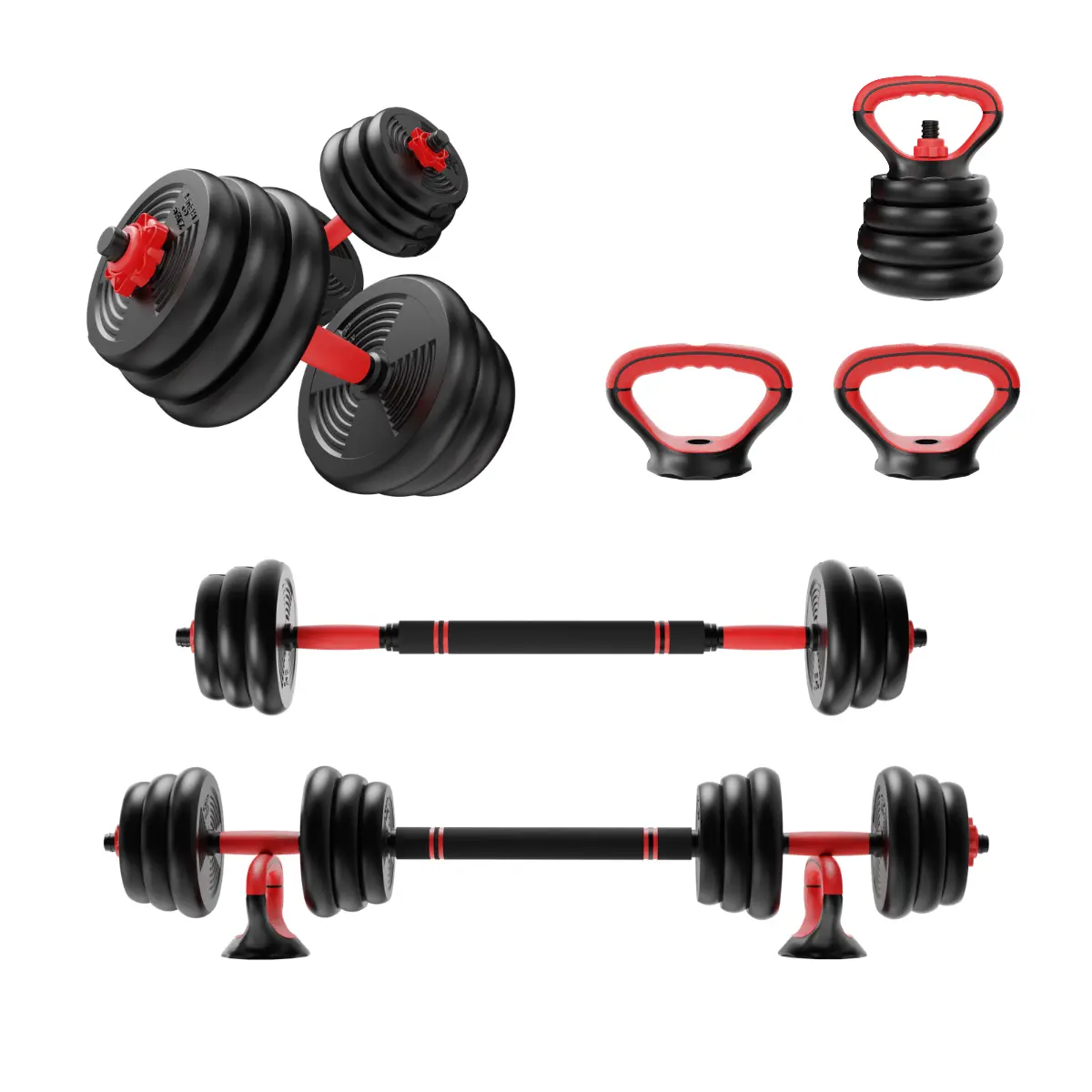 RELIFE REBUILD YOUR LIFE Adjustable Dumbbell Weight Set for Home Gym Use as Dumbbell Barbell Kettlebell and Push-Up Weights Multi-Functional Free Weight Training Equipment for Men and Women, Summervibes