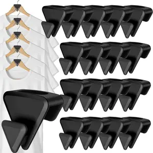 24pcs Space Saving Hangers Hooks, Space Savers Shaped with Triangles for Hangers, Hangers Space Saving, Hanger Extender for Heavy Duty Cascading Connection Hook, Clothes Hanger Connector Hooks