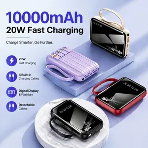 10000mAh 20W Fast Charging Portable Power Bank for Apple and Android Devices with Smart Digital Display, Flashlight, Stable Lithium Battery for Office, Entertainment, Outdoor Emergencies usb c port bright power bank travel essential battery pack _ strong