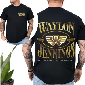 Waylon Jennings T-Shirt, 2sides Since 1937 Waylon Jennings T-Shirt,  Outlaw Country Music tee, Memorial Waylon Jennings T-shirt, Gift for Boy Friend