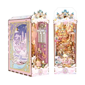 Tonecheer 3D Wooden Puzzle DIY Book Nook Kit (Sweet Dream) - Decorative Jigsaw Puzzle, 3D Blocks Kit, Valentine's Day Gift for Ages 12+ with Summervibes, Wooden Jigsaw Puzzle