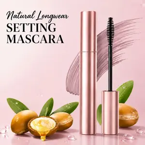 Waterproof Mascara, Instant Curling Lengthening Volumizing Mascara, Long Lasting Natural Setting Eyelash Makeup for Short Sparse Lashes, Creates 3D Fluffy Defined Lashes, Smudge-Proof for Sensitive Eyes