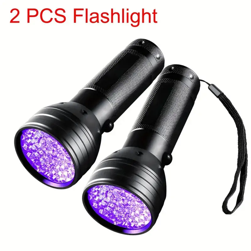 Lampe Torche UV EverBrite – 51 LED – 395 Nm – Ultraviolet – Noire – Avec Piles