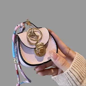 Multifunctional Saddle-Shaped Mini Bag Charm - Headphones Wireless Earphone Case, Coin Purse, Keychain, Portable Pouch with Unique Fresh Niche Quality Design