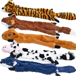 5pcs Squeaky Dog Toy Dolls - Plush Chew Toys Suitable for Large & Medium Dogs, No-Filling Dolls with Squeaker for Teething Puppies, Interactive Chewing Gifts for Puppies & Dogs