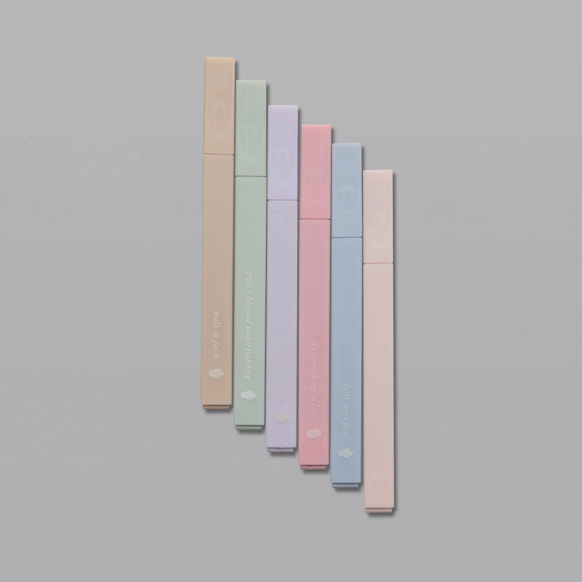 Alabaster Bible Highlighters - No Bleed Highlighter, 6 Pcs, Chisel Tip, Muted Pastel Color, Pastel Set, Aesthetic Bible Study Supplies bible journalin