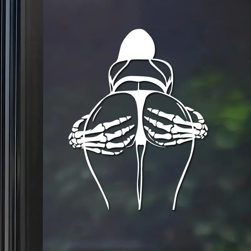 Skeleton skeleton hand kneading creative&funny stickers for cartoon fans&lover, for car trucks motorcycles & laptops