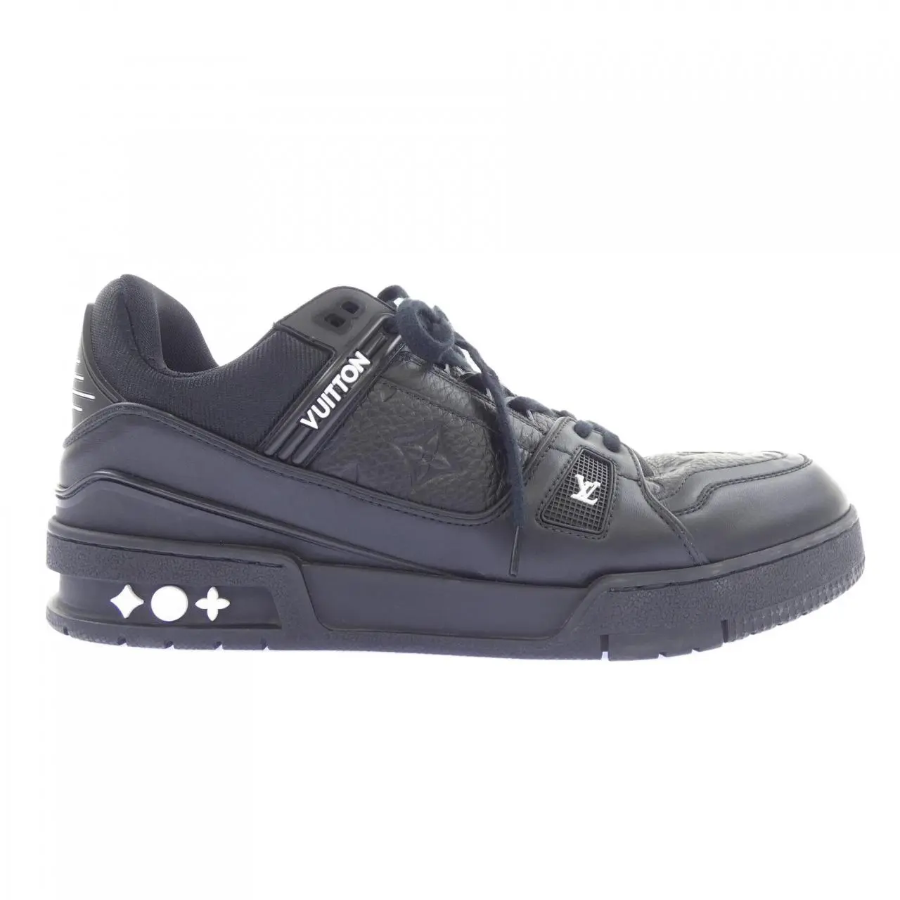 Pre-owned Louis Vuitton Calfskin Small Leather Goods LV Trainer Sneakers