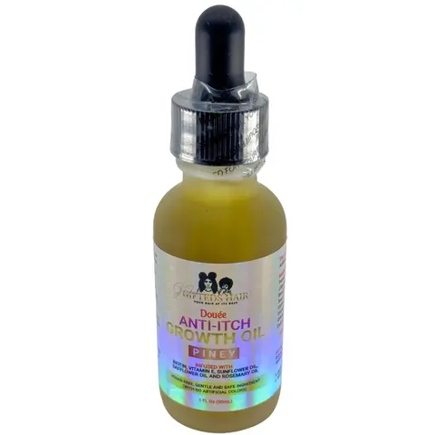 Anti-Itch Hair Growth Oil with Rice water, Sunflower & Avocado Oils - Vegan US Dry Curly Haircare (Safe for Children) Gifted Cosmetics