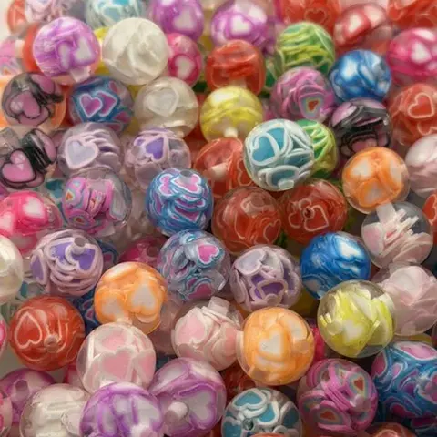 P2000 Printed Beads Set, DIY Jewelry Accessories, Craft Embellishments for Beading & Jewelry Making Projects