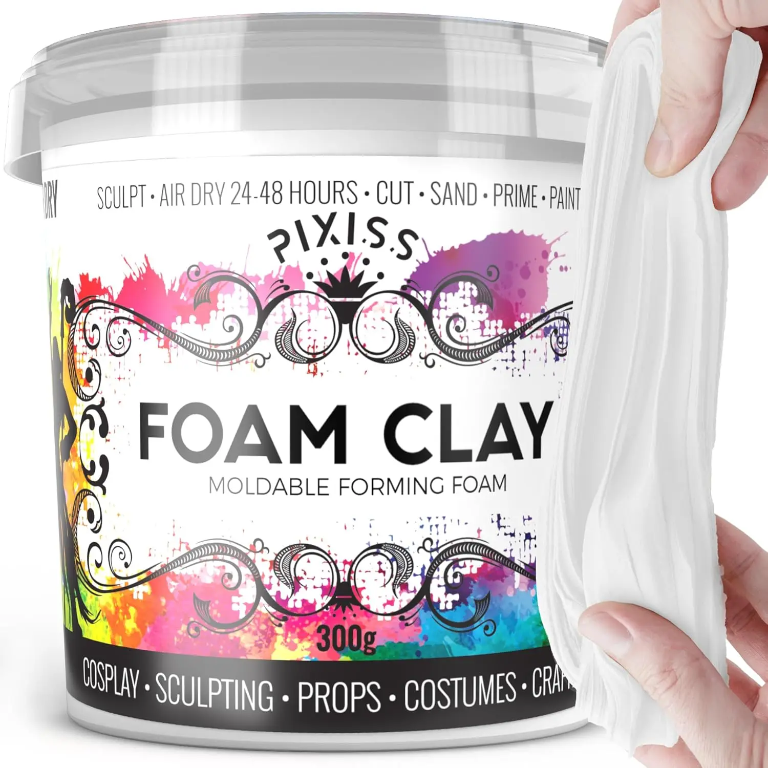 Moldable   Clay (White) by  (300 Gram)   Clay - High Density and  for Intricate Designs | Air Dry |  for  with  or Rotary Tool, Sanding or Shaping