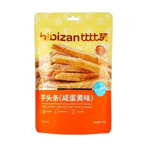 BiBiZan Taro Sticks Salted Egg Yolk Flavor Crispy & Savory Snack 100g
