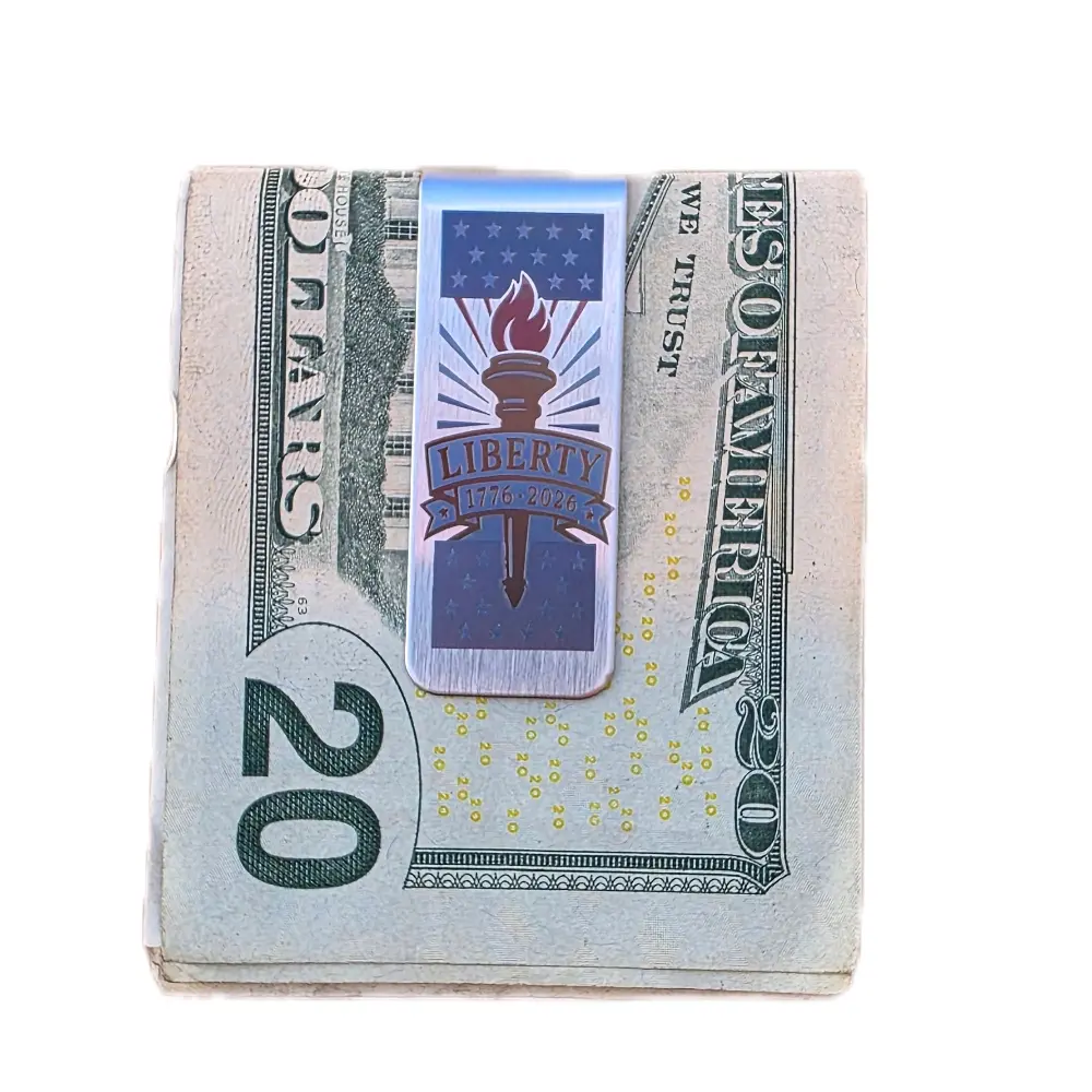 Liberty 1776-2026 Stainless Steel Money Clip