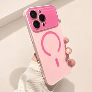 Magnetic Case for iPhone 17 16 15 14 13 Pro Max, with Full Camera Lens Protector, compatible with MagSafe, Anti-Finger, Shockproof Bumper Translucent Matte Back Case