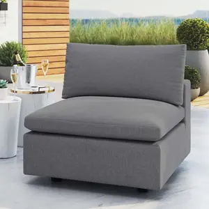 Modway Commix Sunbrella® Outdoor Patio Armless Chair in Gray