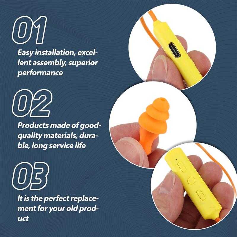 Ear Plugs Bluetooth Earphone for Work, Noise Suppression, Hearing Protection,Construction Sites, Noisy Places Orange