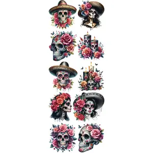 Dia de Los Muertos 1 Gangsheet | DTF transfers | Ready to press | Direct to film Transfer | Quick shipping| Premade gang sheet