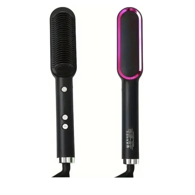 Hair Styling Tool - Black and Pink Design with Multiple Settings for Versatile Use