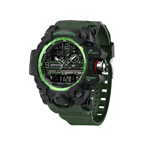 Men's Fashion Analog-Digital Quartz Watches - Waterproof, Luminous, Alarm, Calendar Functions, Gift Box Included