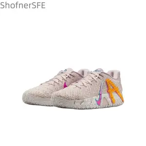 Light Pink Retro Anti-Slip Wear-Resistant Vintage Basketball Shoes for Comfortable Play