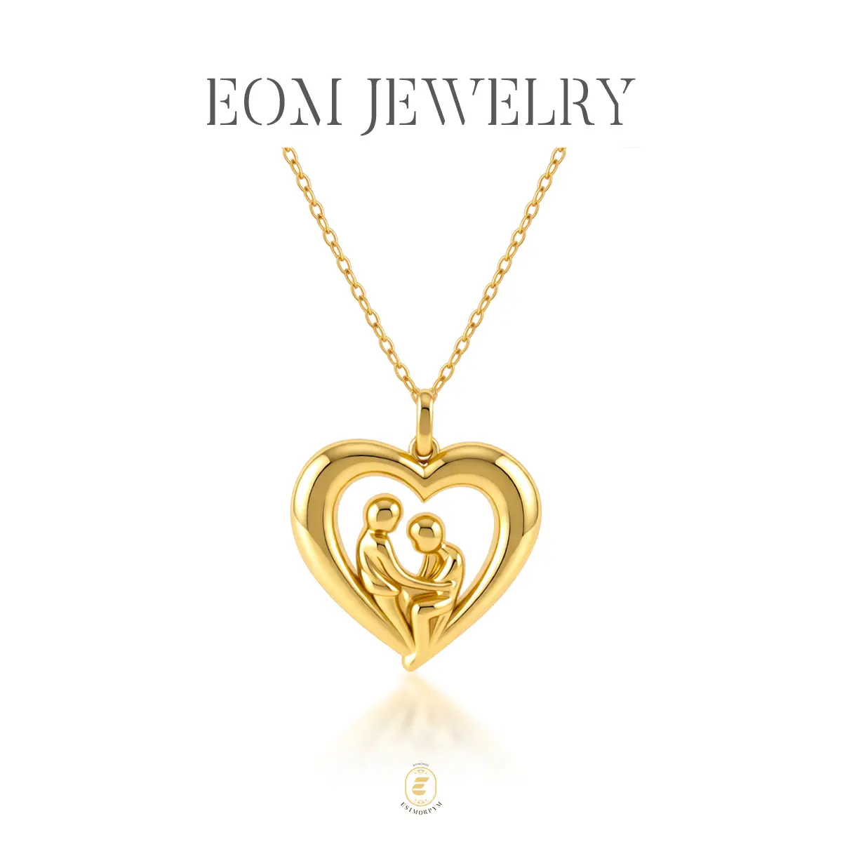 Hug of Love Heart Shape Pendant Necklace Silver-Plated Birthday Wedding Engagement Anniversary Valentine's Day Daily Wear