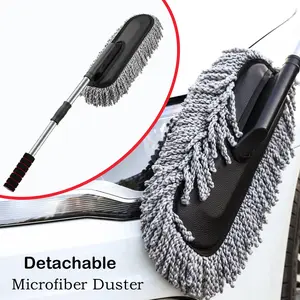 Extendable Microfiber Duster for Cleaning, 1 Count Hand Washable Duster Microfiber Head Household Cleaning , Detachable Cleaning Brush Tool for Office, Car, Window, Furniture
