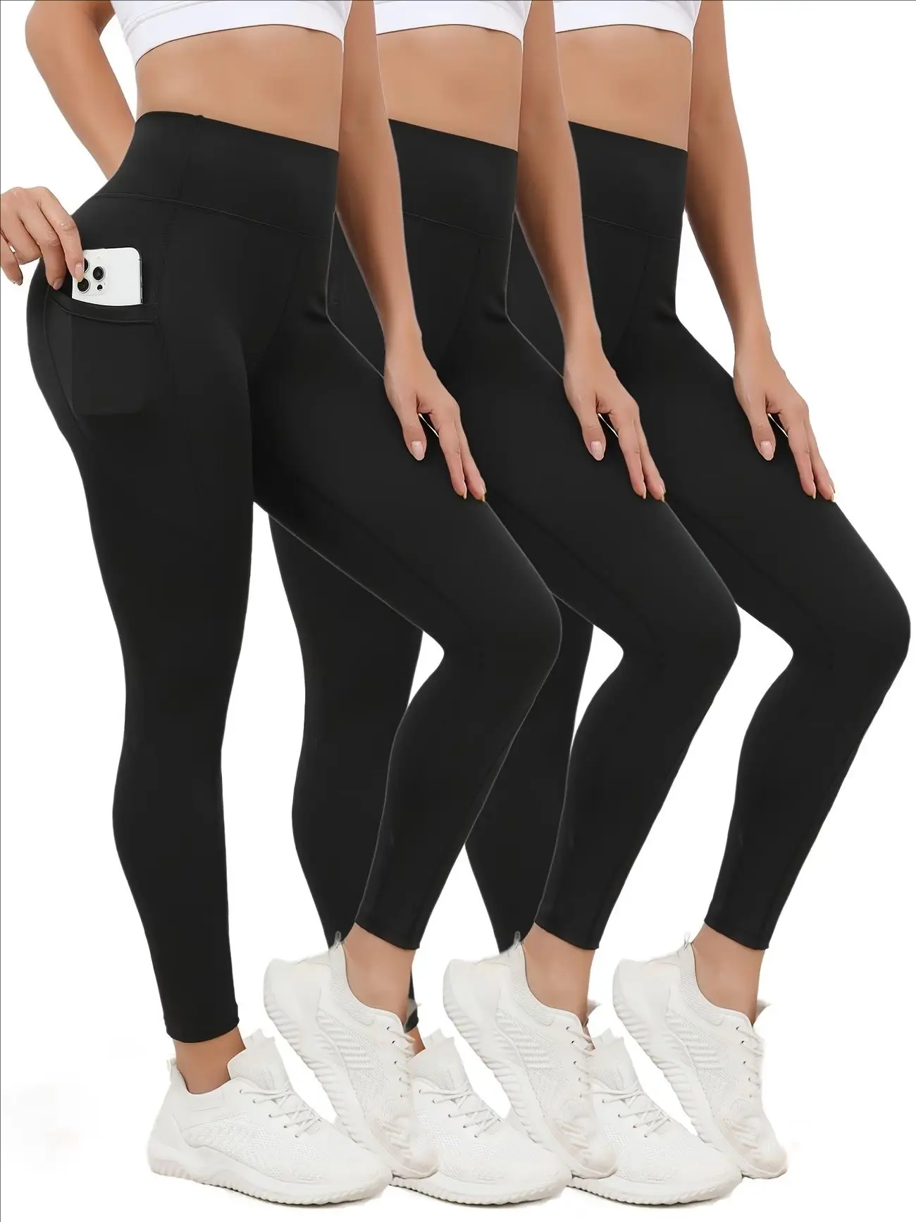 Women's High-Waisted Yoga Pants  Yoga cuffed sweatpants  with Pockets for Fitness Enthusiasts Comfortable Support Ideal for Gyms Yoga Classes & Outdoor Activities summerwins
