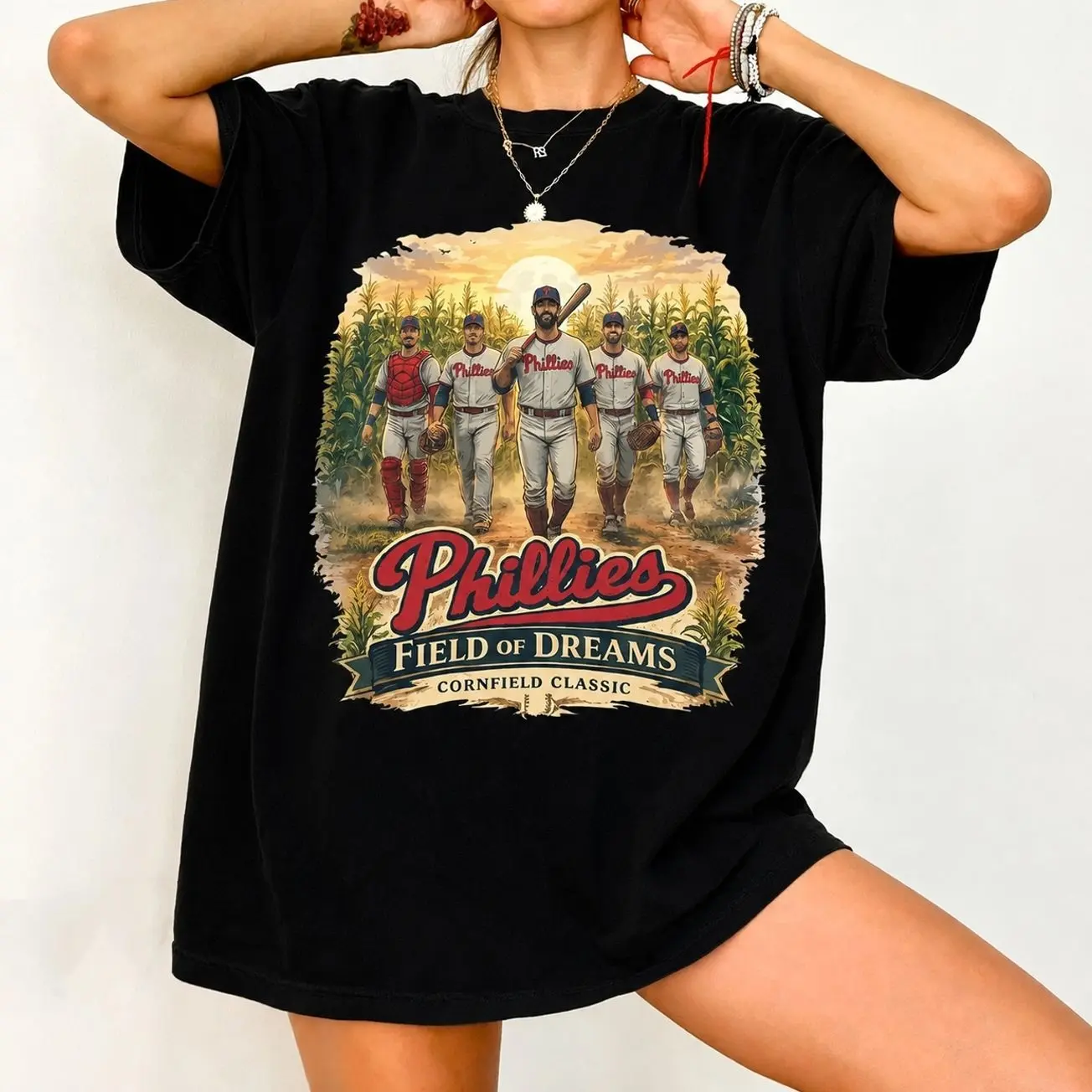 Phillies Field of Dreams Shirt, Phillies  Tee, Vintage Baseball Graphic T-Shirt, Philadelphia Baseball Fan Gift 3PD