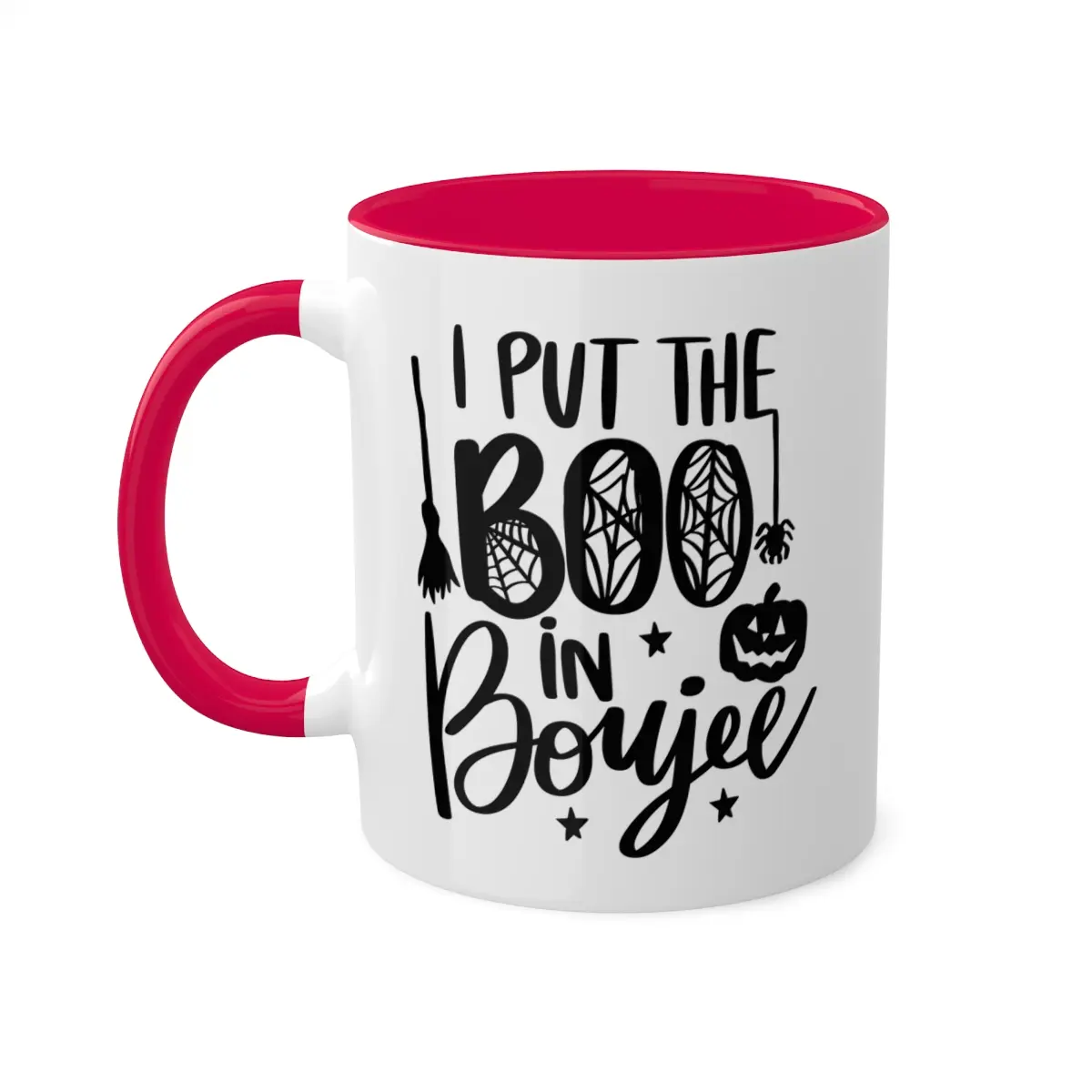 I Put The BOO in Boujee - 11oz Colorful Halloween Mugs, Halloween Decor, Spooky Gifts, Fun and Scary Good Ceramic Drinkware Stylish