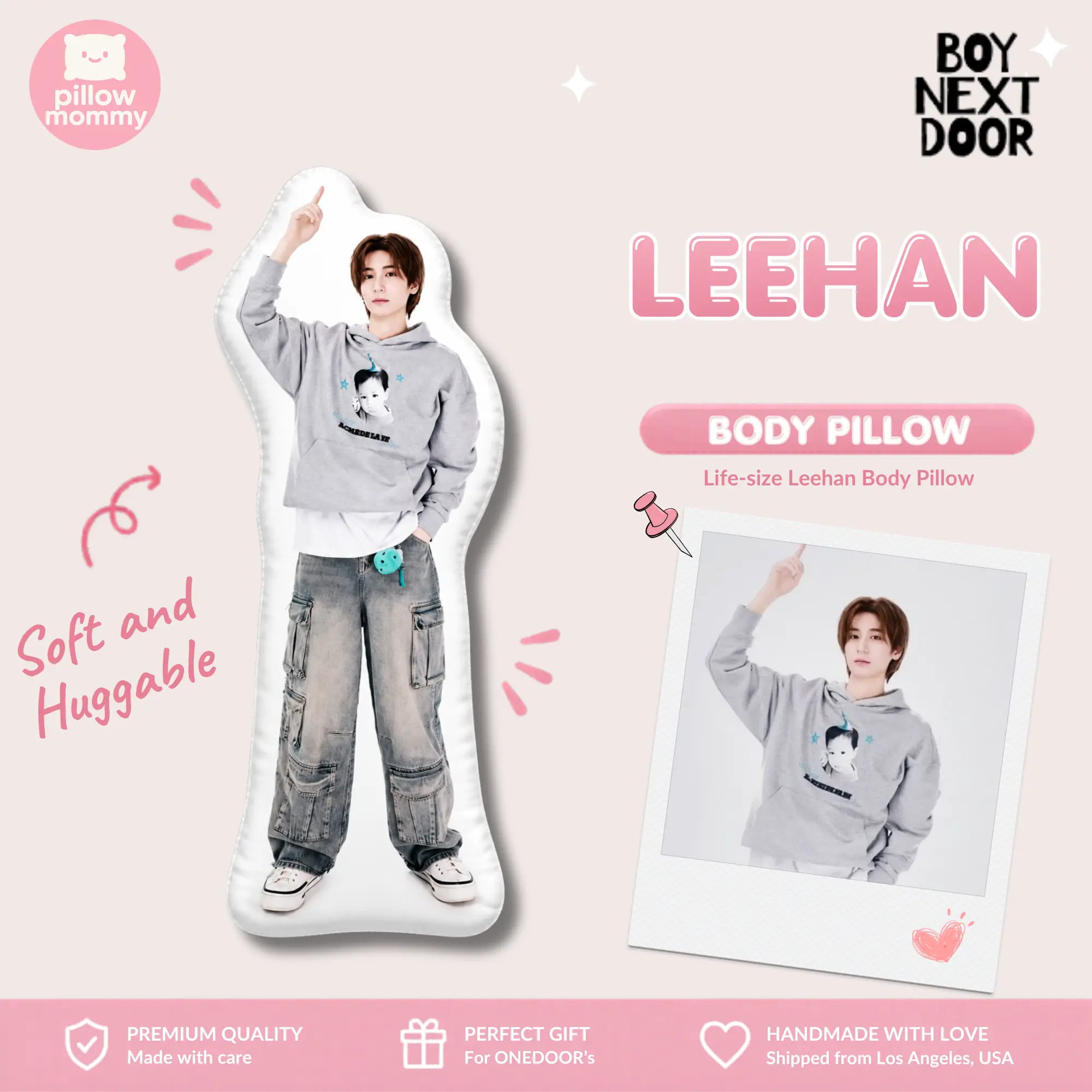 BOYNEXTDOOR Leehan Life-Size Body Pillow