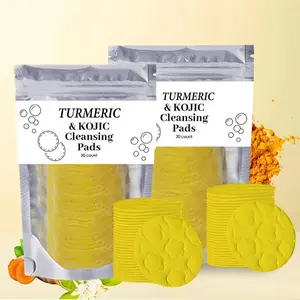 Turmeric Cleansing Pads, 6 Counts/set Gentle Deep Cleansing Facial Pads, Moisturizing Facial Cleansing Pads, Facial Skin Care Product for Daily Use