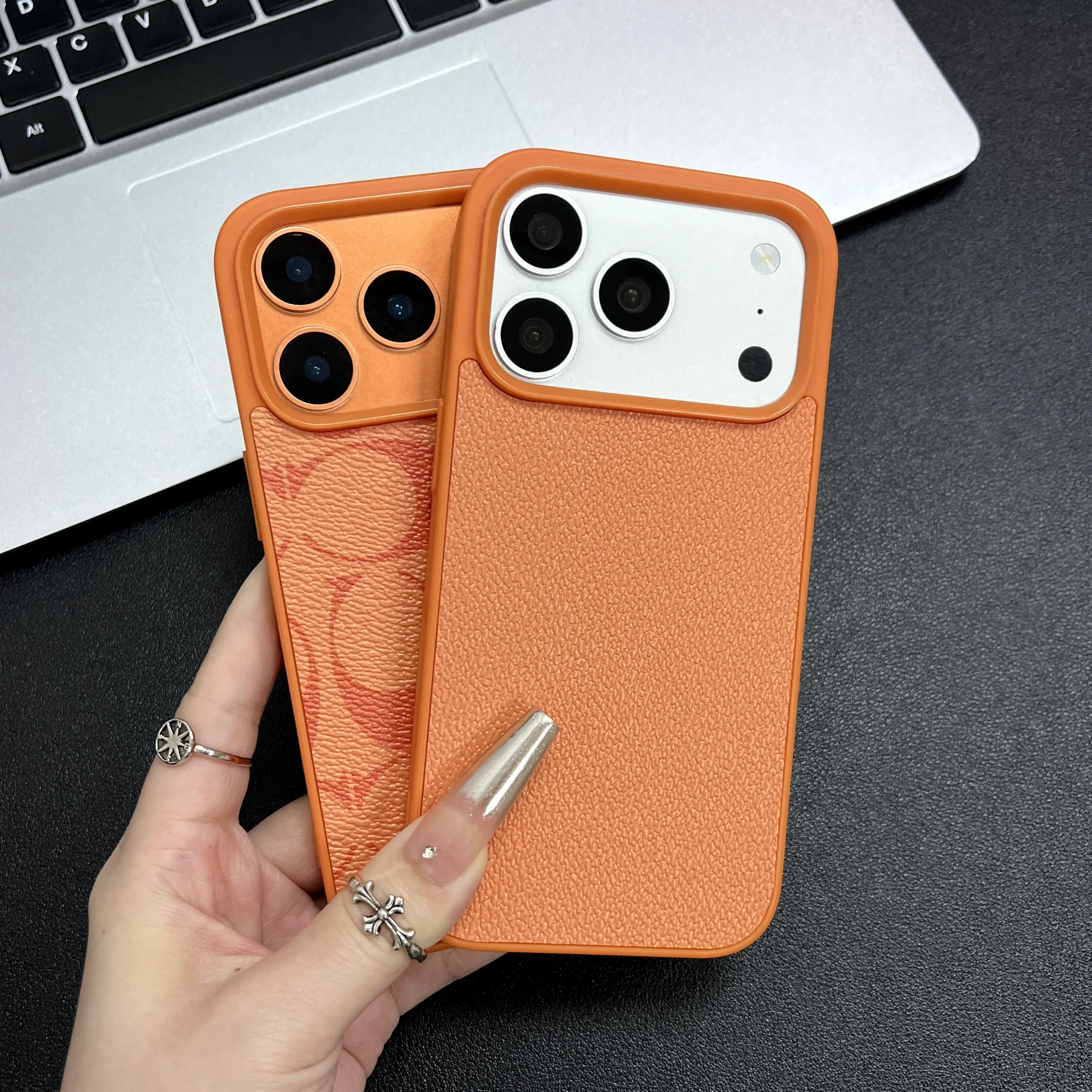 Compatible with iPhone 17, iPhone 17 Pro, and iPhone 17 Pro Max; premium leather-textured phone case; unisex leather phone case; shock-resistant phone case; the perfect gift