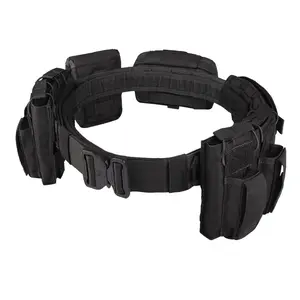 1000D Oxford cloth outdoor quick-release adjustable security patrol multi-functional six-piece tactical belt set