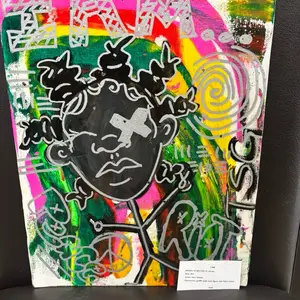 I am- Abstract Painting on Canvas 11 x 7 - Colorful Artwork Featuring Unique Design Elements
