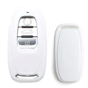 iJDMTOY Exact Fit Gloss Metallic Pearl White Smart Remote Key Fob Shell For Audi A3 A4 A5 A6 A7 A8 Q5 Q7, etc