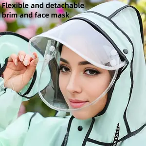 1pc Stylish Adult Waterproof Long Raincoat, Hooded Raincoat for Women And Men, Suitable for Outdoor Activities Like And Fishing, Thick Design for Motorcycle And Bicycle Use