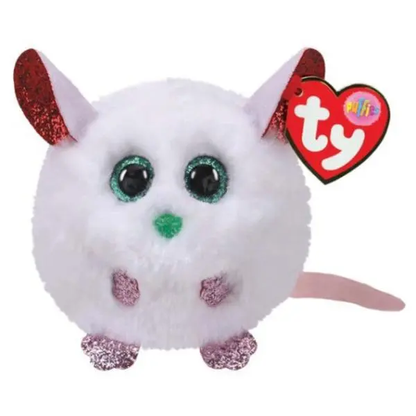 TY Puffies - BRIE the Christmas Mouse (3 inch)