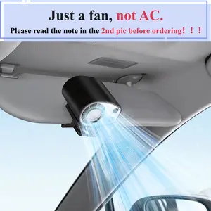 Joytutus Summervibes-2026 Clip-On Vehicle Fan, Car Accessories, Vehicle Accessories, Cool Gadgets, Portable Fans, 360° Rotatable, 100 Adjustable Speeds, LED Display, USB Rechargeable, 16℃ Semi-Cooling, 20Hr 3000mAh Battery, Personal Cooling Device
